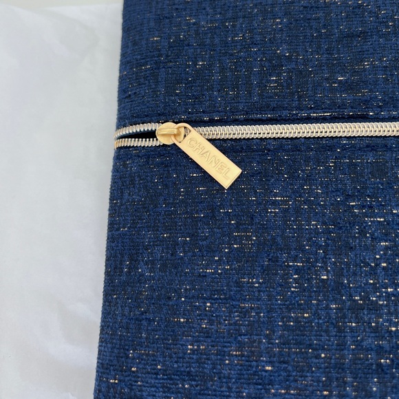 Chanel Tweed Makeup Bag💙 - Picture 2 of 3